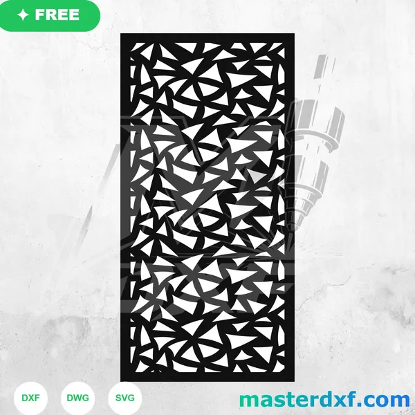 Fragmented Triangle Pinwheel Free DXF Panel DXF File